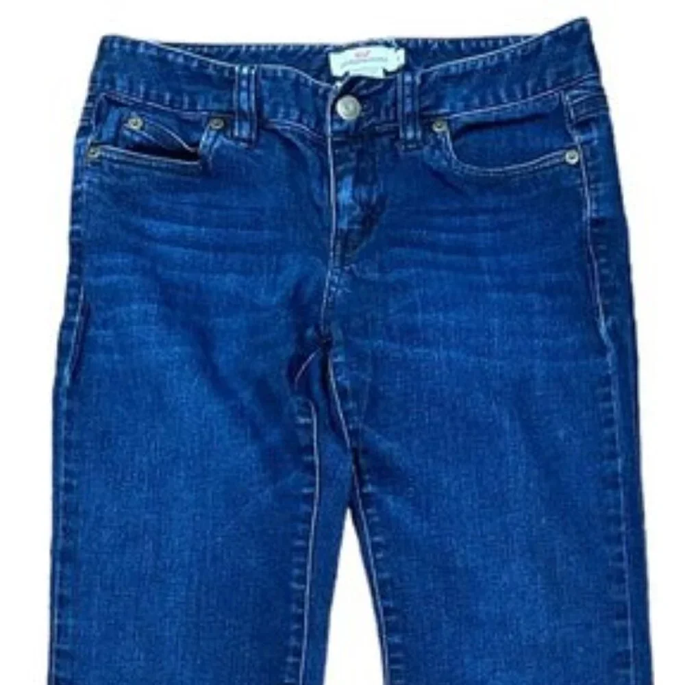 Vineyard Vines Dark Wash Skinny Denim Jeans Size 0‎ Style# 2P0186